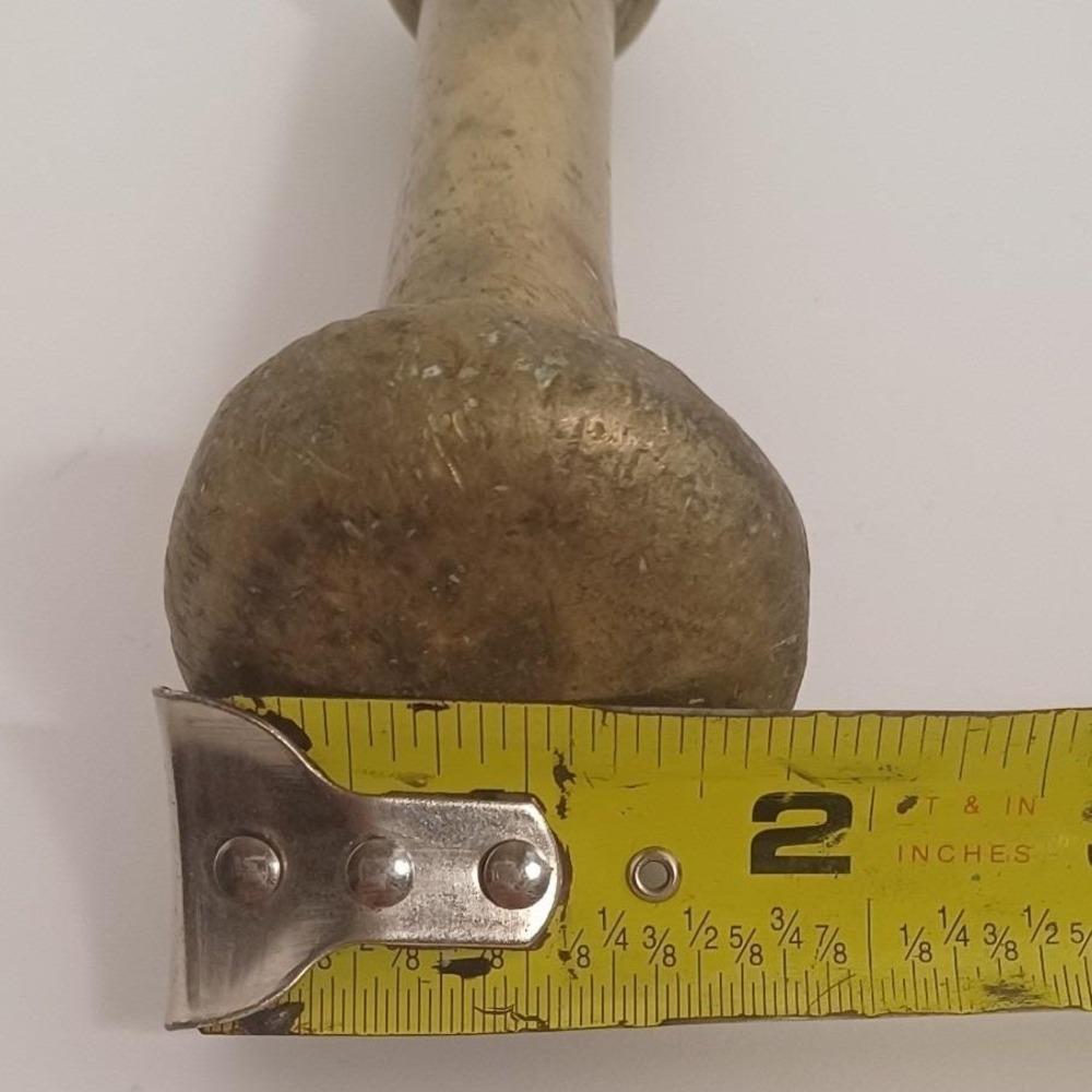 Vintage Heavy Brass Mortar & Pestle 19th Century Apothecary Grinder Antique MCM - Picture 8 of 16